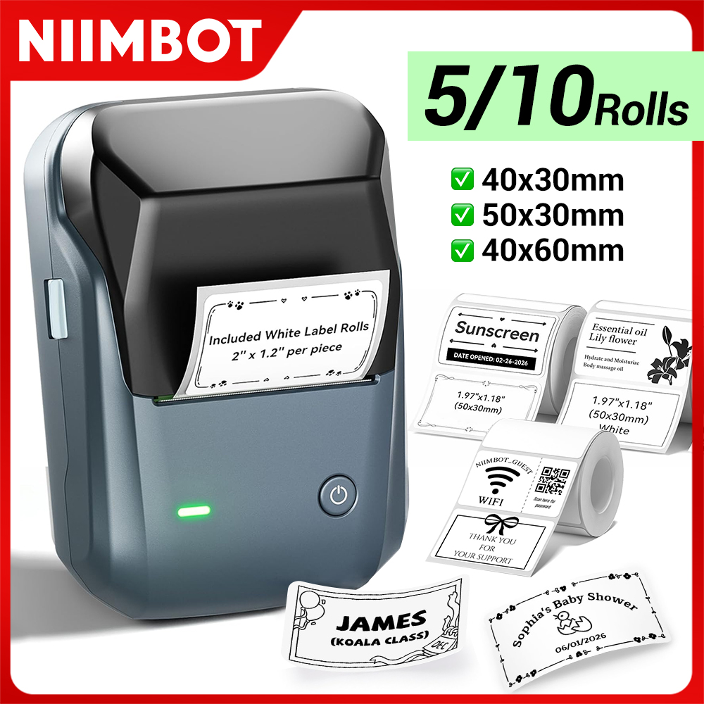 Commercial Printing Labels - Niimbot B1 Printer Bluetooth nirkabel, pembuat