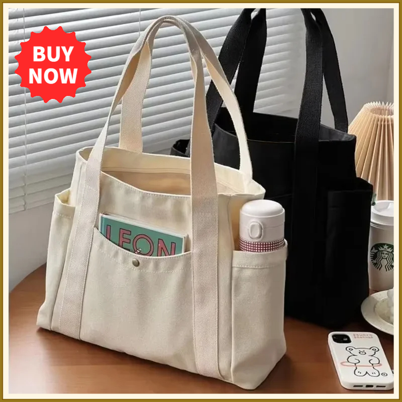 Commercial Printing Books - Tas Tote Kanvas Kapasitas Besar untuk