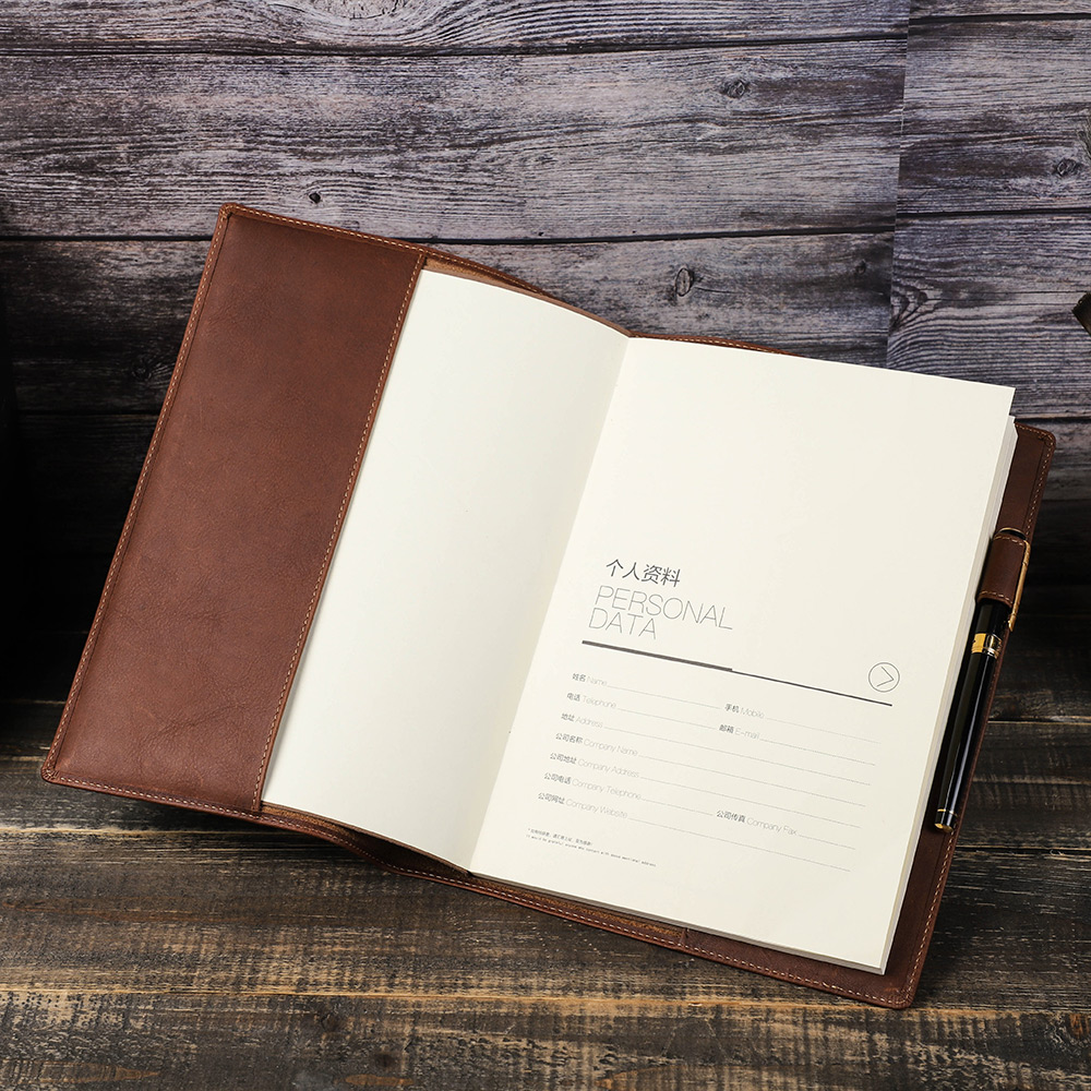 Commercial Printing Books - Pelindung lengan Buku kulit asli Retro