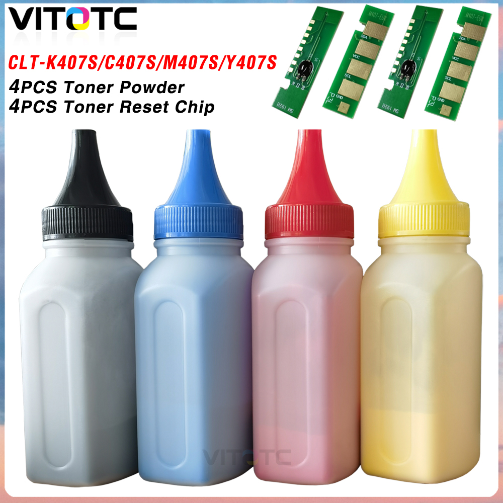 Laser Toner Powder - Kit Chip Toner Powder CLT-K407S Untuk