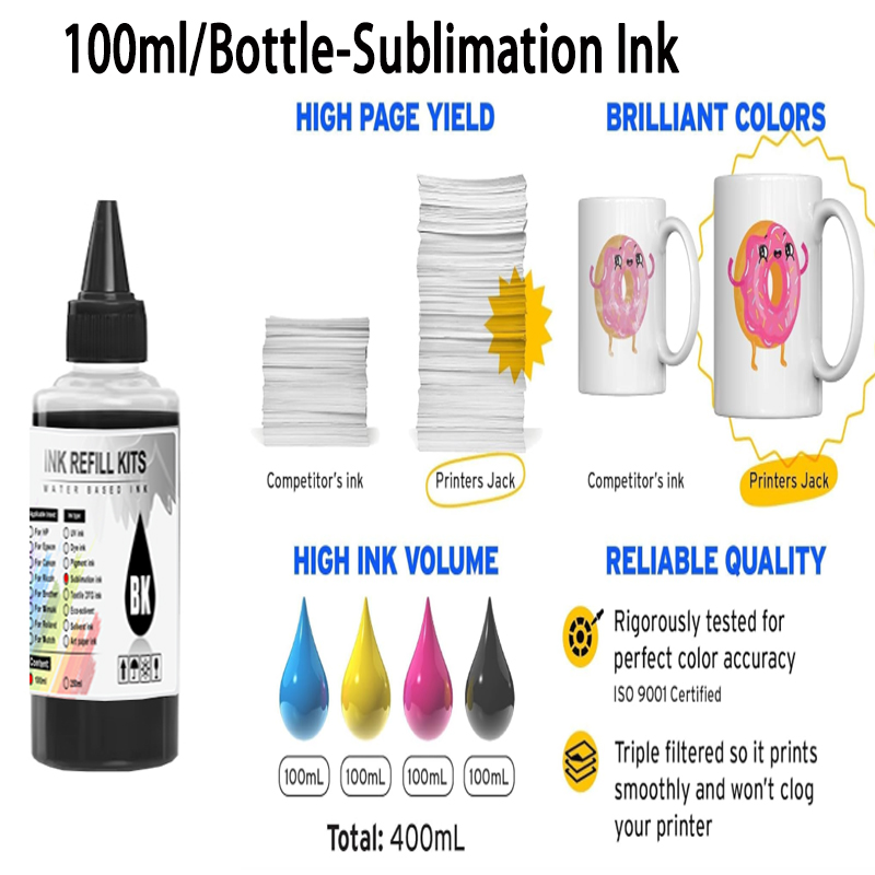 100Ml Tinta Sublimasi 4 Warna/ - Sublimation Ink 100Ml ulasan dan harga